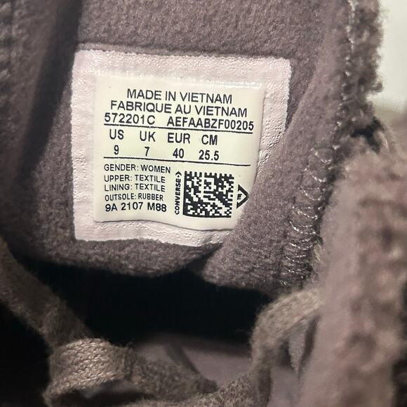 Converse Chuck Taylor All-Star Sherpa Platform Ox Women’s Shoes Size 9 Purple - Picture 8 of 8